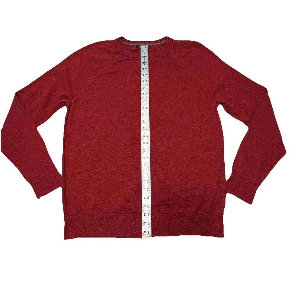 Banana Republics Organic SLUB Cotton Men’s Large Red Sweater - Picture 5 of 11